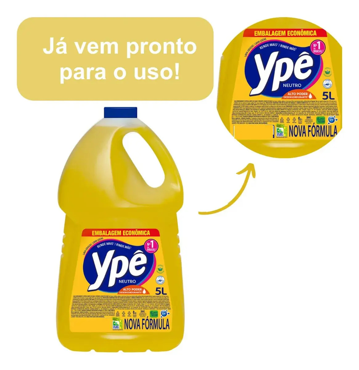 Detergente Ypê Neutro 3