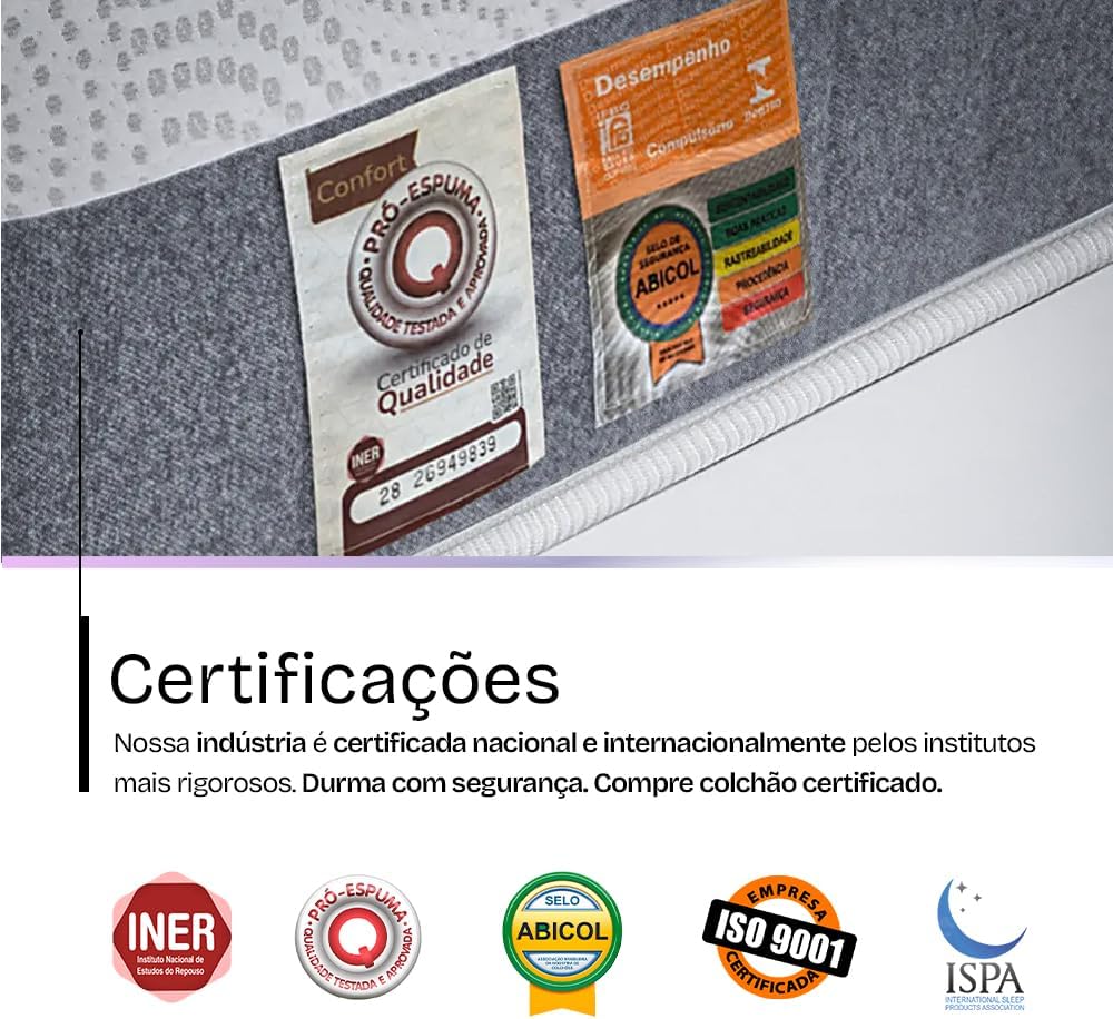 Colchão Solteiro Ortopédico BF Antistress a Vácuo 5
