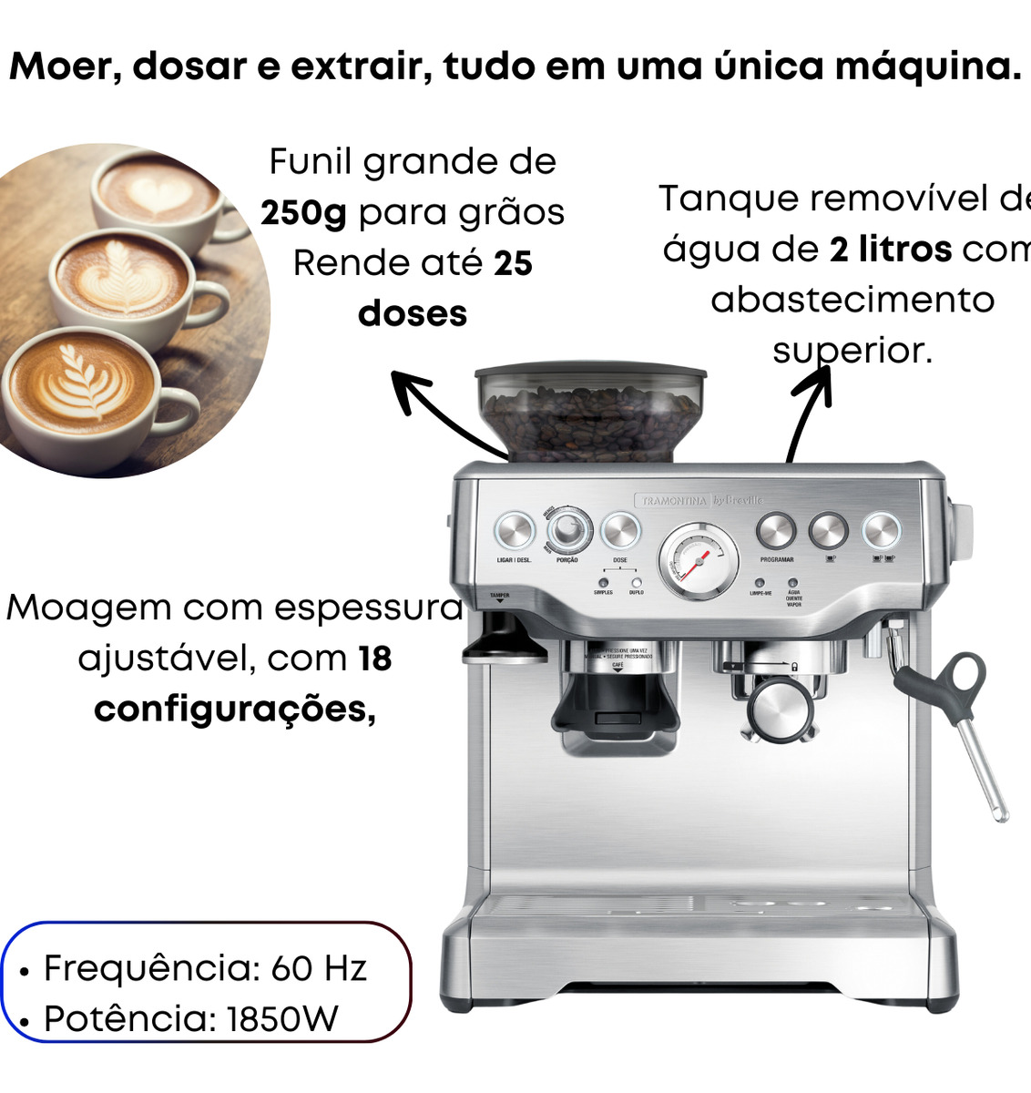 Cafeteira Elétrica Tramontina by Breville Express Pro 4