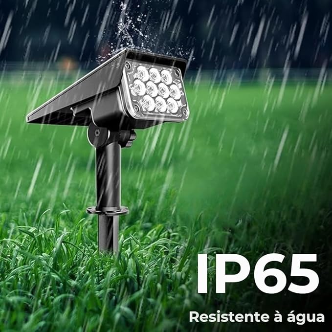Kit 2 Mini Luminária Espeto Solar Jardim Luz 10 LED IP44 3