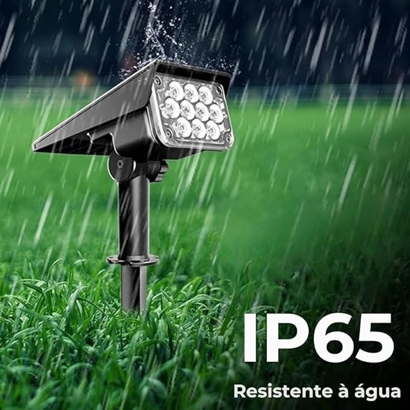 Kit 2 Mini Luminária Espeto Solar Jardim Luz 10 LED IP44 3