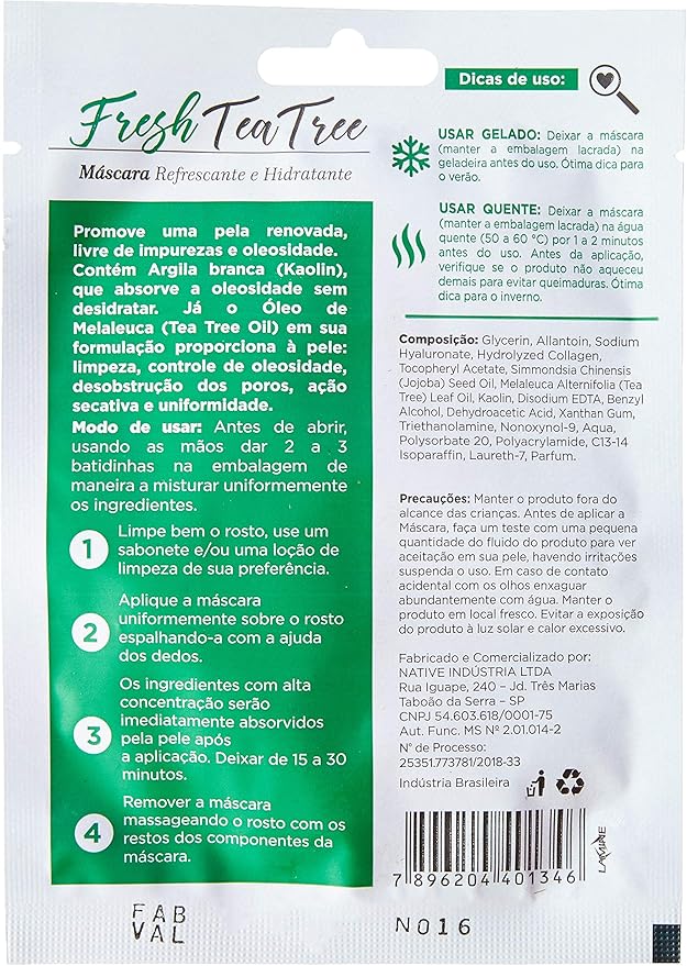 Máscara Facial Fresh Tea Tree 2