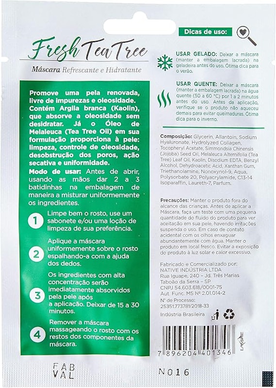 Máscara Facial Fresh Tea Tree 2