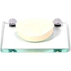 Saboneteira em Vidro Incolor Lapidado - Aquabox