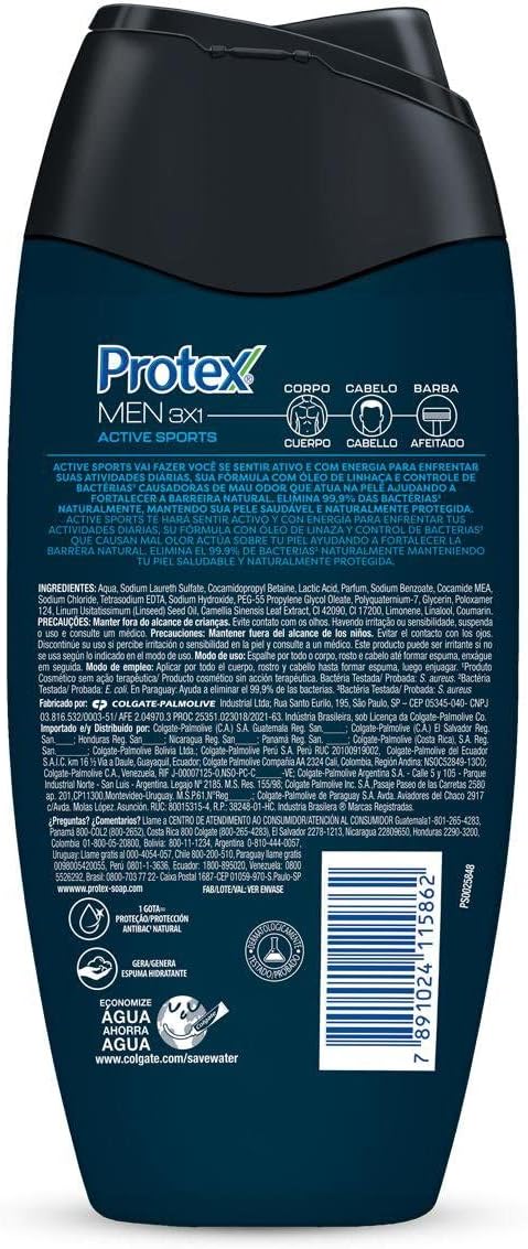 Sabonete Líquido Masculino Protex Men Active Sports 2