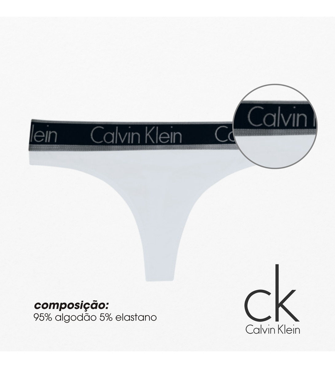Calcinha Fio Dental de Algodão Underwear Calvin Klein 4