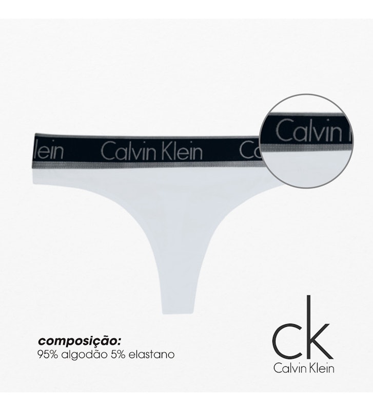 Calcinha Fio Dental de Algodão Underwear Calvin Klein 4
