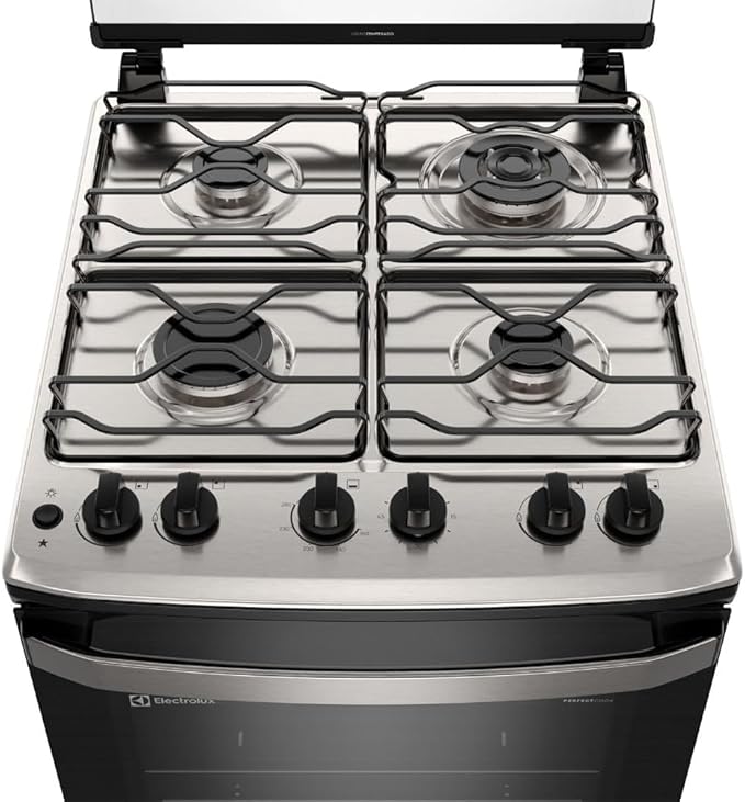 Fogão 4 Bocas Experience com Mesa Inox 4