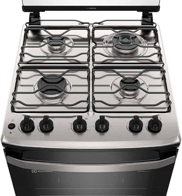 Fogão 4 Bocas Experience com Mesa Inox 4
