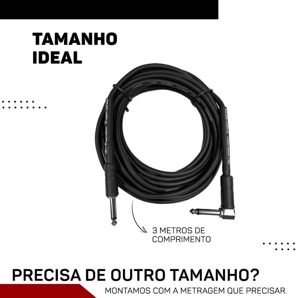 Cabo P10 / P10 Eletrolon Mono 3 m 4