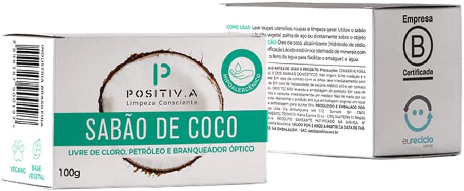 Sabão de Coco em Barra Positiv.a 1