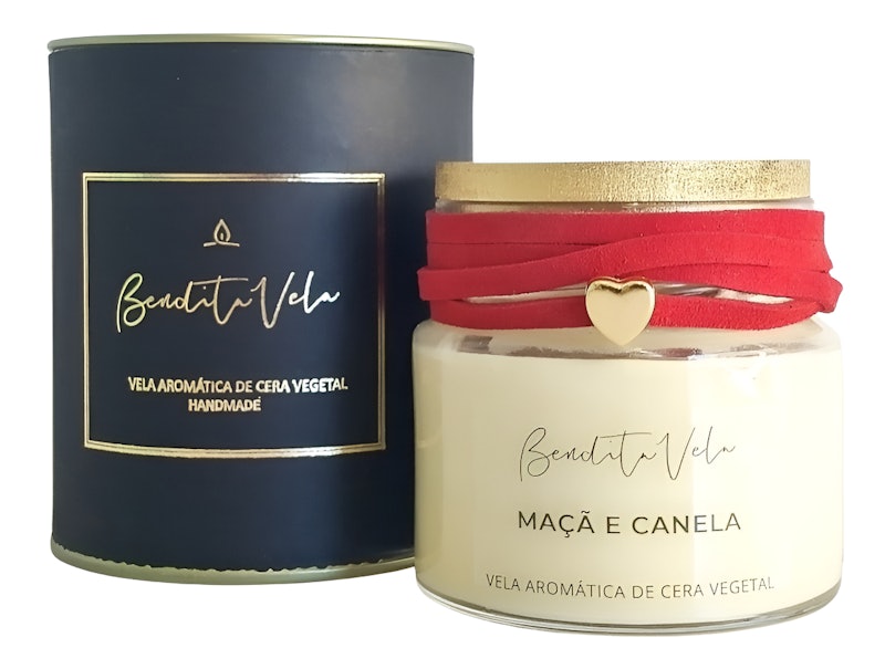 Vela Maçã e Canela Coração 1