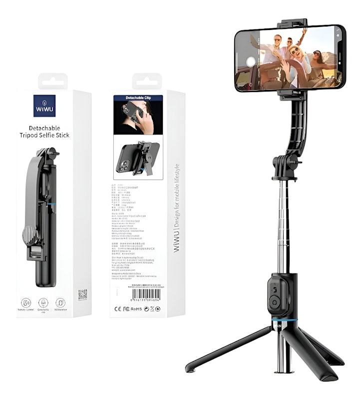 Tripé Wiwu Celular Bastão Selfie 360 Graus Controle Remoto 2