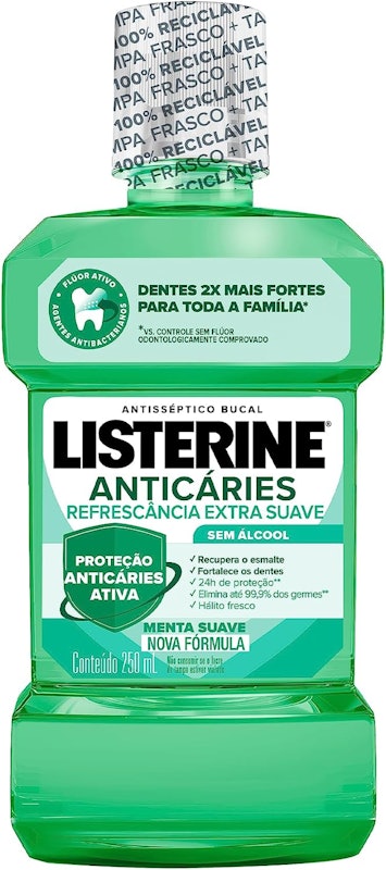 Listerine Anticáries Refrescância Suave Sem Álcool 1