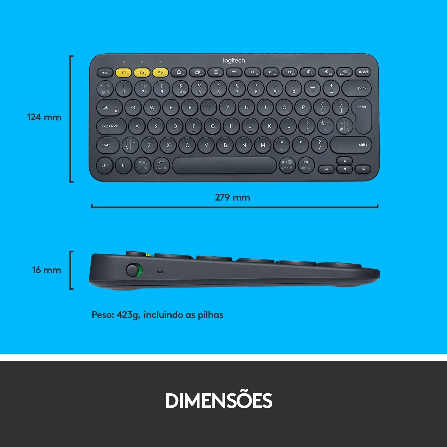 Teclado sem Fio Logitech K380 5