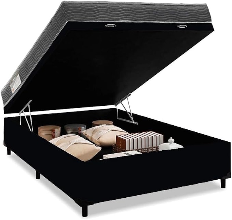 Cama Box com Baú Casal + Colchão De Espuma D33 Ortobom 3