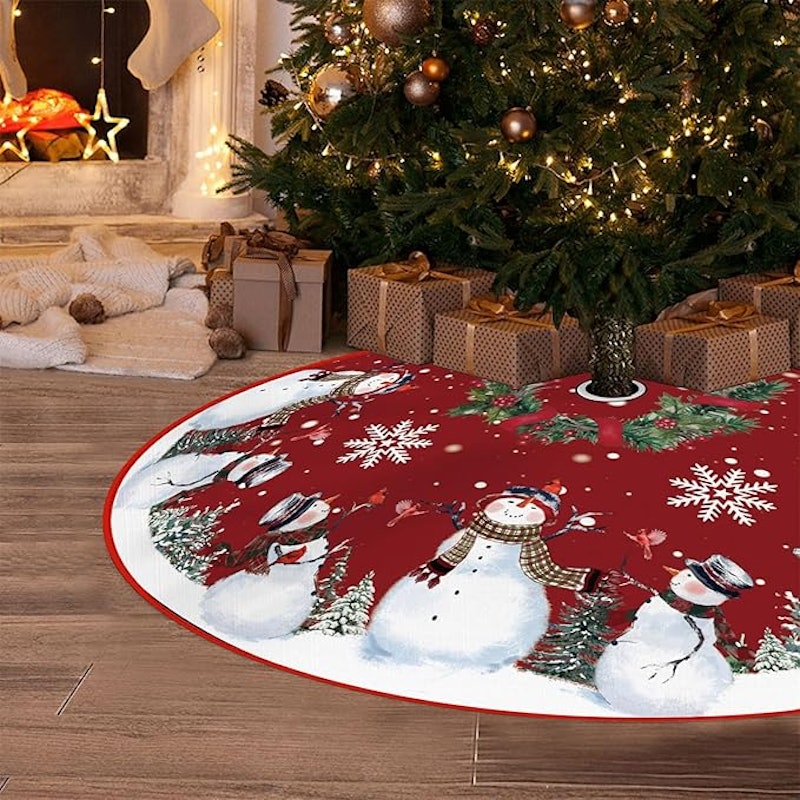 Saia de Árvore de Natal Boneco de Neve 2