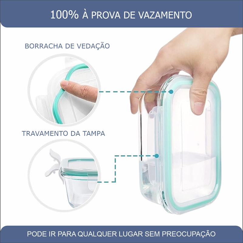 Kit Potes de Vidro Herméticos 320 ml 3