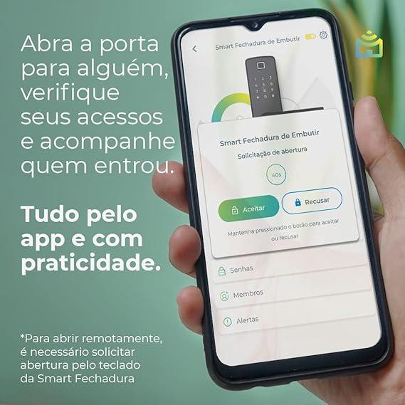 Smart Fechadura Wi-Fi de Embutir 3