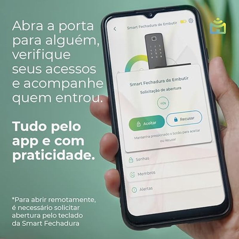 Smart Fechadura Wi-Fi de Embutir 3