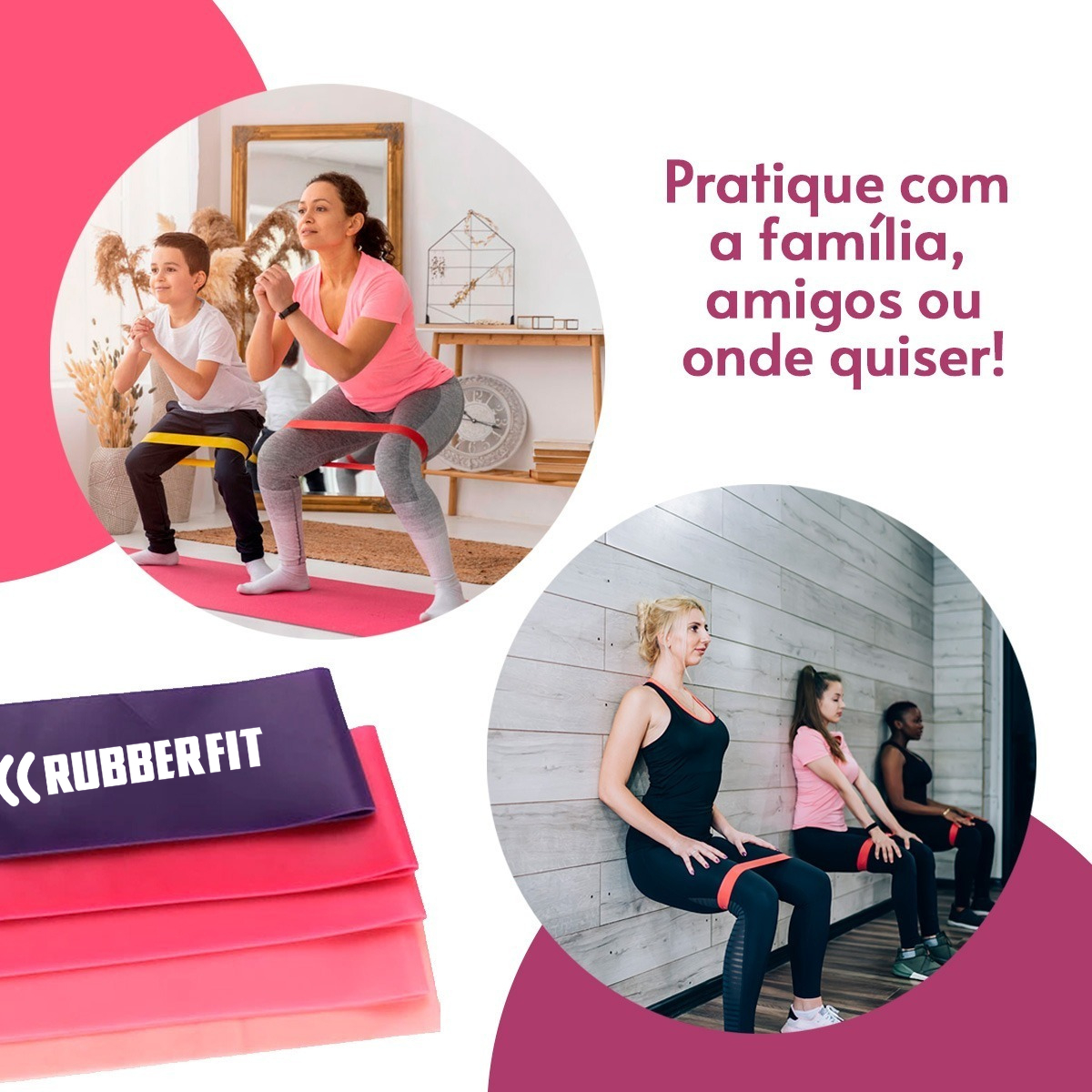 Kit de Elásticos Mini Band Rubber Fit 3