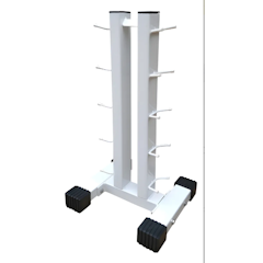 Suporte para 10 Halteres de Chão Branco
