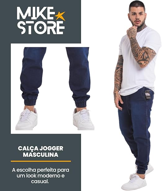 Calça Jogger Jeans Masculina  4
