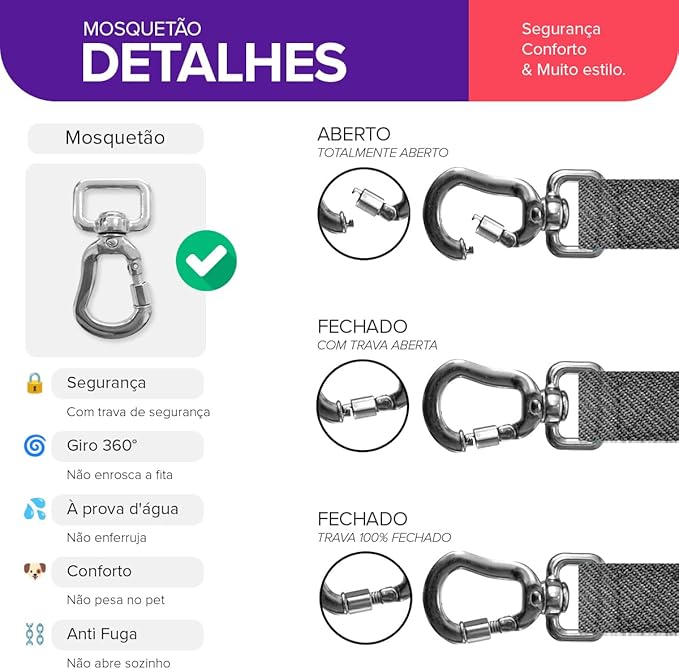 Kit para Cachorros Guia Basic + Peitoral H Lake 4
