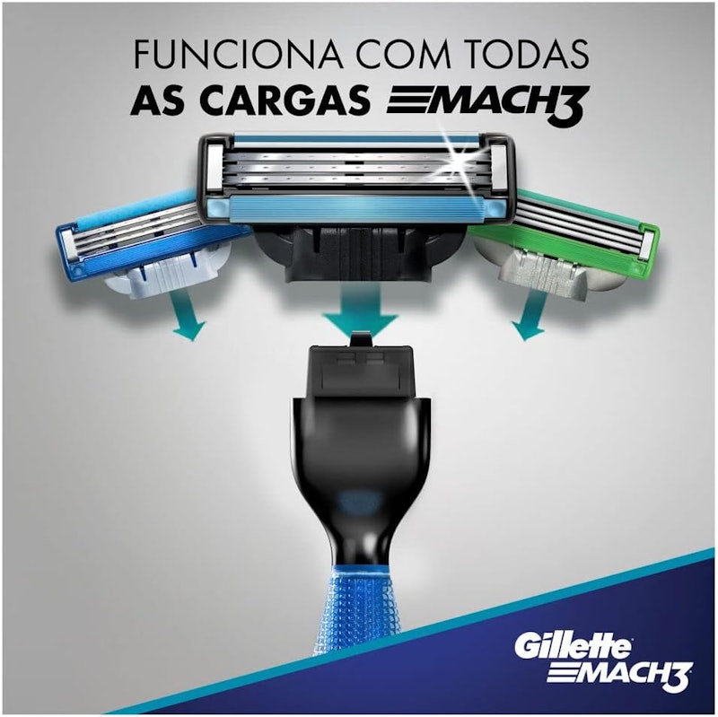 Aparelho de Barbear Gillette MACH3 Acqua Grip 3