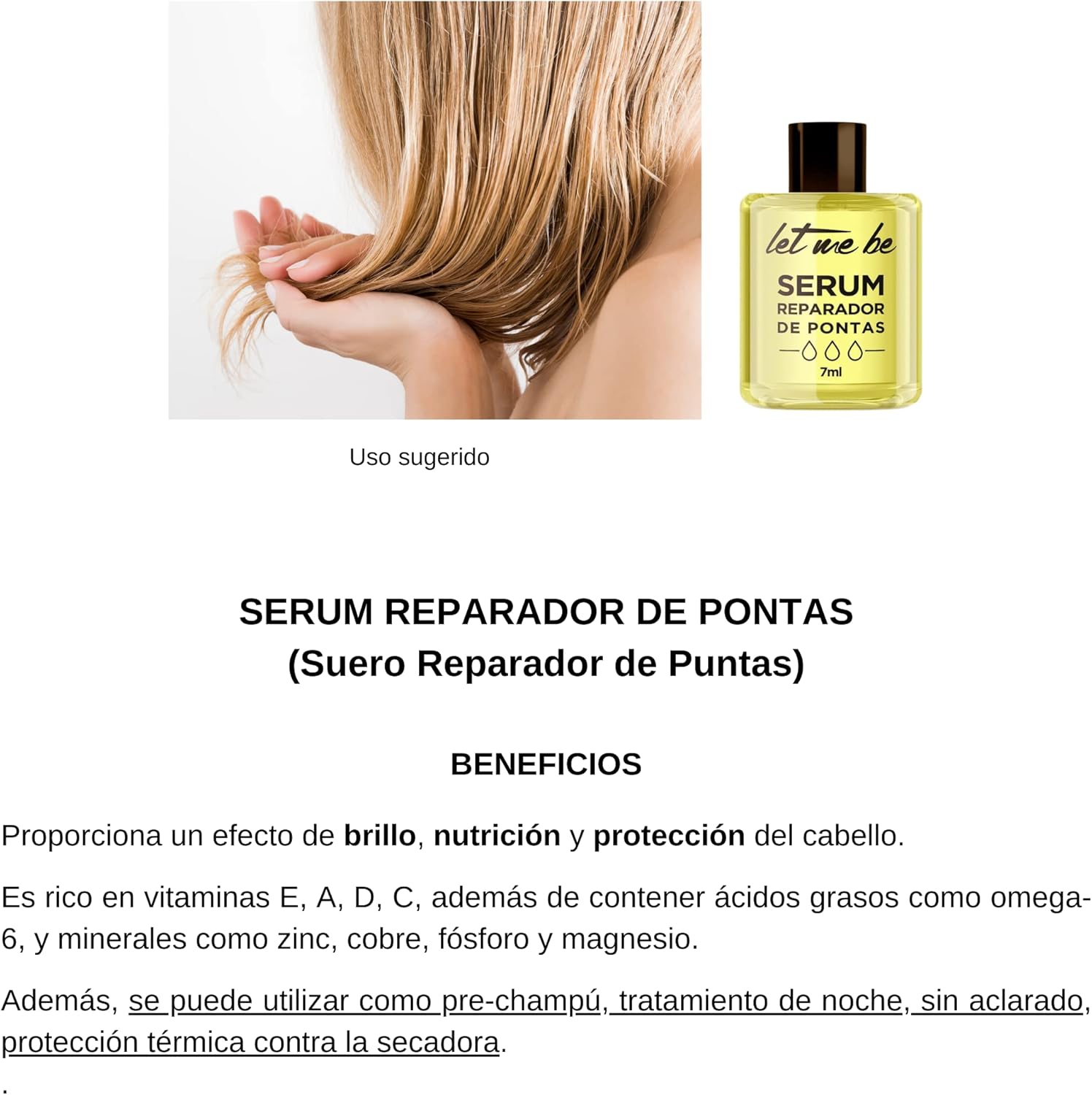 Sérum Reparador de Pontas Let Me Be 2