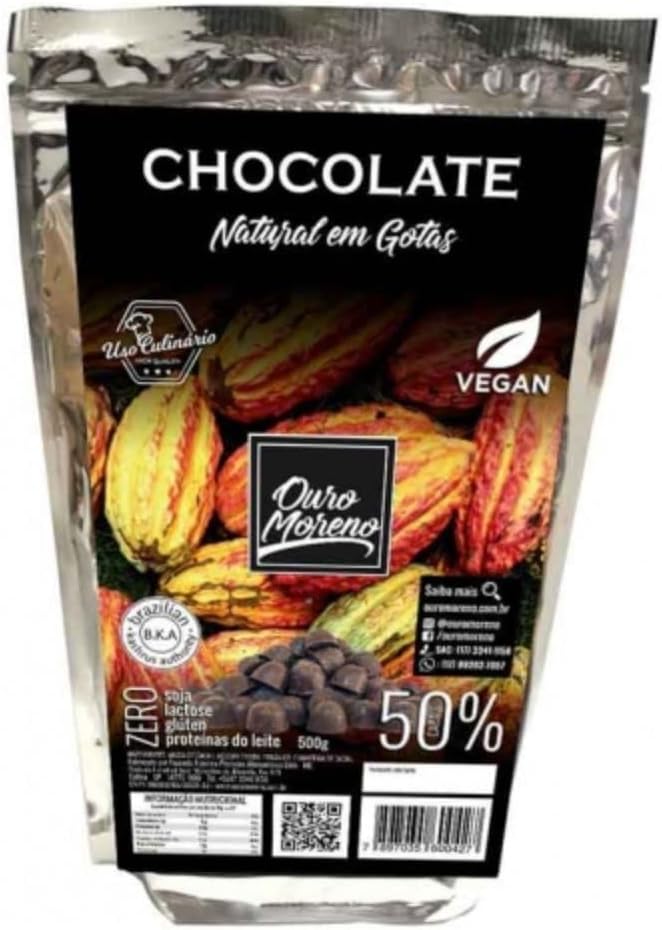 Gotas de Chocolate 50% Cacau Ouro Moreno 500g 1