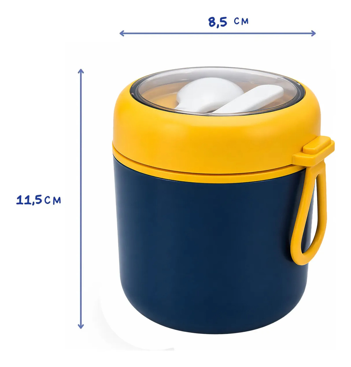 Marmita Térmica de Inox com Colher e Tampa Antivazamento 4