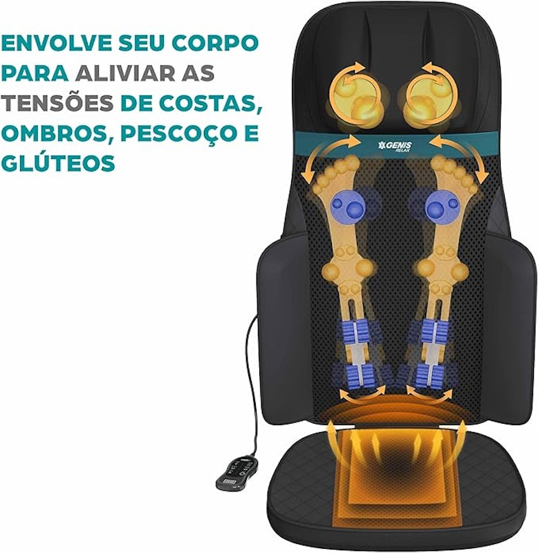 Assento Massageador Shiatsu Comfort e Massageador para Pés 4