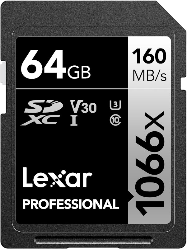 Cartão SDXC Lexar Professional 1066x Silver Series 1