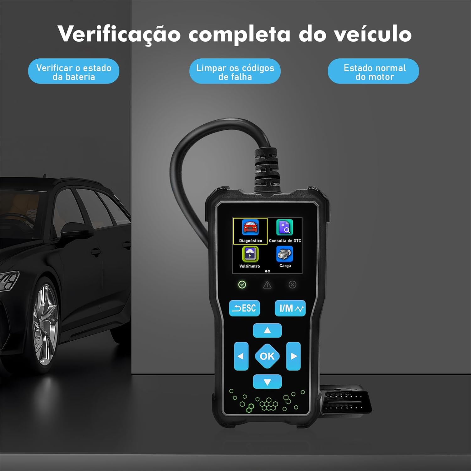 Scanner Automotivo OBD2 Portátil com Tela Coibeu 5