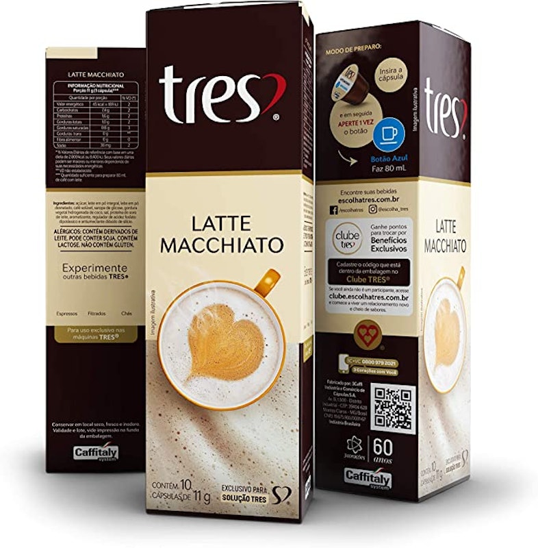 Cápsula de Latte Macchiato TRES 3 Corações 2
