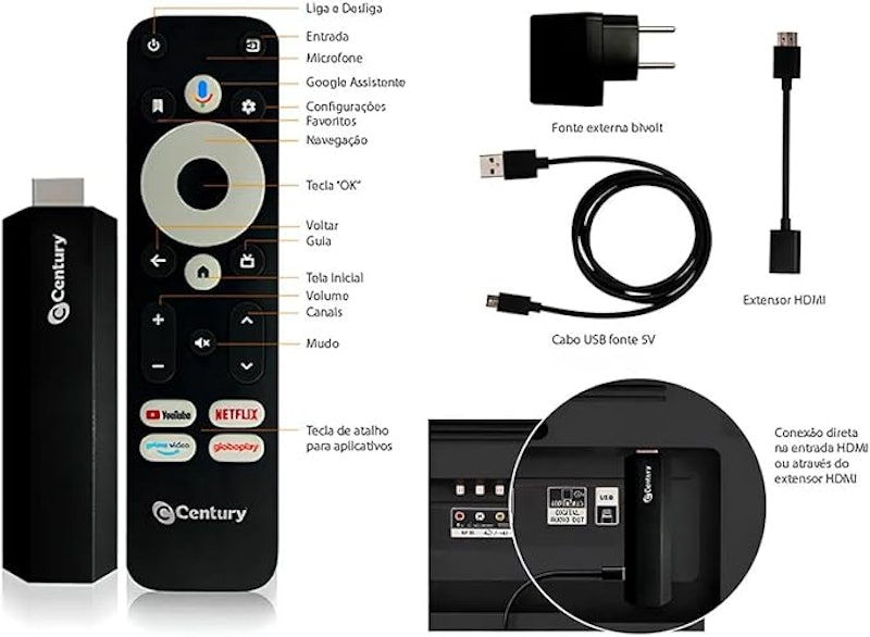 Smart Stick Android TV Century 3