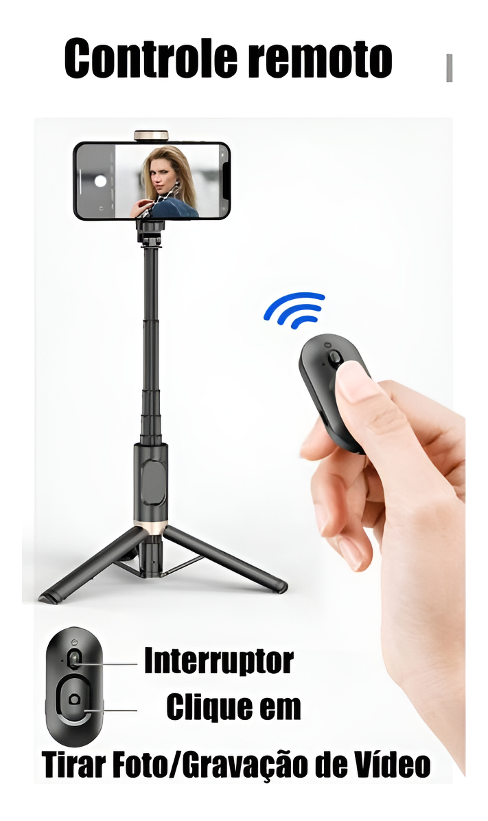 Pau de Selfie Compatível com Android iOS HMASTON 2