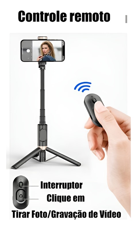Pau de Selfie Compatível com Android iOS HMASTON 2
