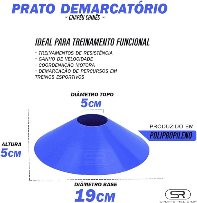 Escada de Agilidade + 10 Pratos + 10 Cones para Circuito 4