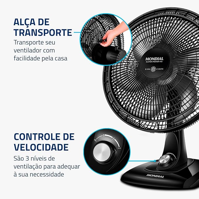 Ventilador de Mesa 6 Pás 5