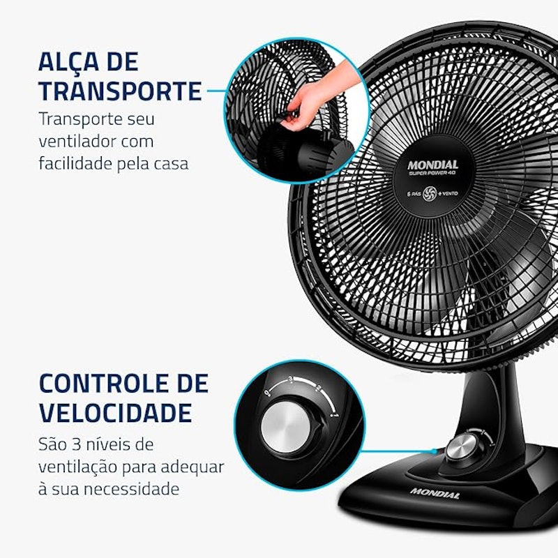 Ventilador de Mesa 6 Pás 5