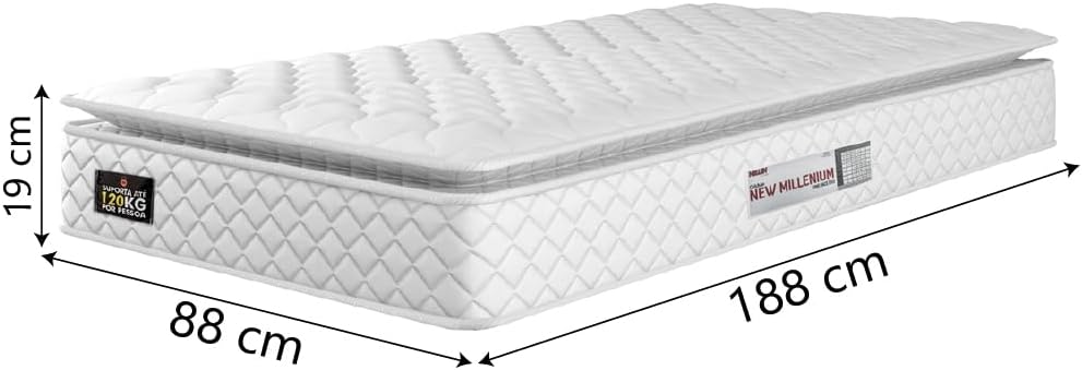 Colchão Solteiro Espuma D33 Pillow Top New Millenium 2