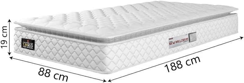 Colchão Solteiro Espuma D33 Pillow Top New Millenium 2