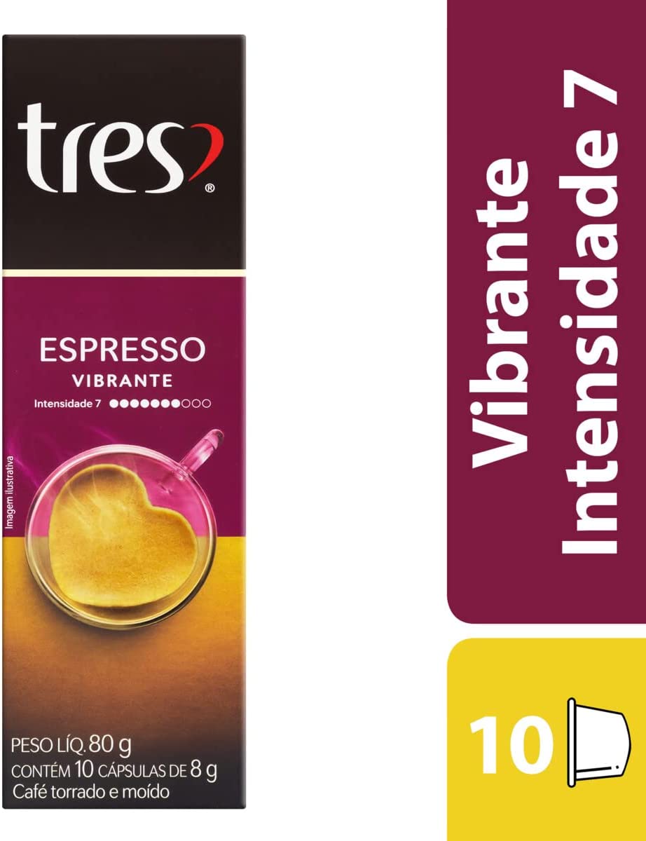 Cápsula de Café Espresso Vibrante TRES 3 Corações 3