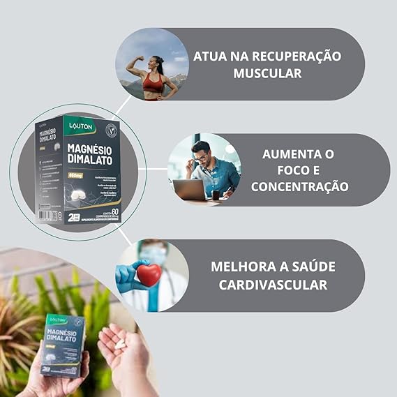 Magnésio Dimalato Max 60 Cápsulas  3