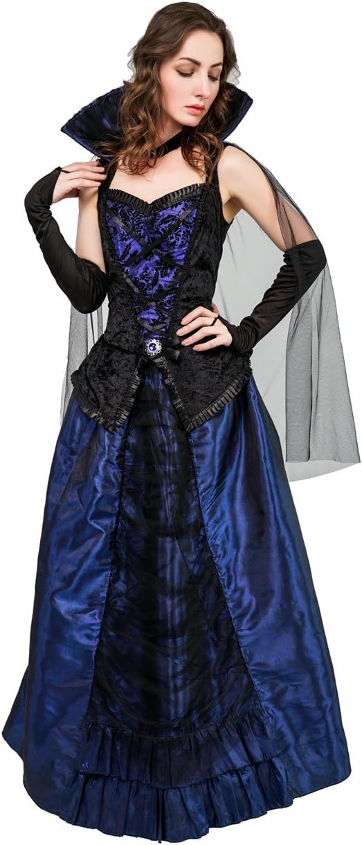 Fantasia Feminina de Halloween da Rainha Vampira 3
