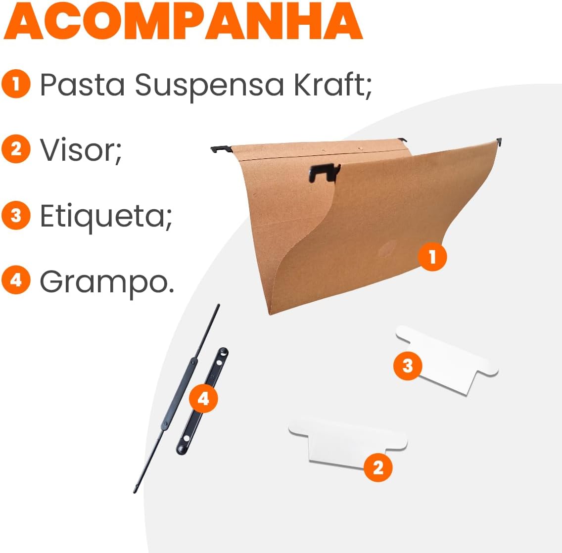 Pasta Suspensa 0002 Kraft com Grampo 2