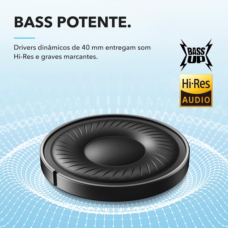 Fones de Ouvido Híbridos com Cancelamento de Ruído Ativo Soundcore 3