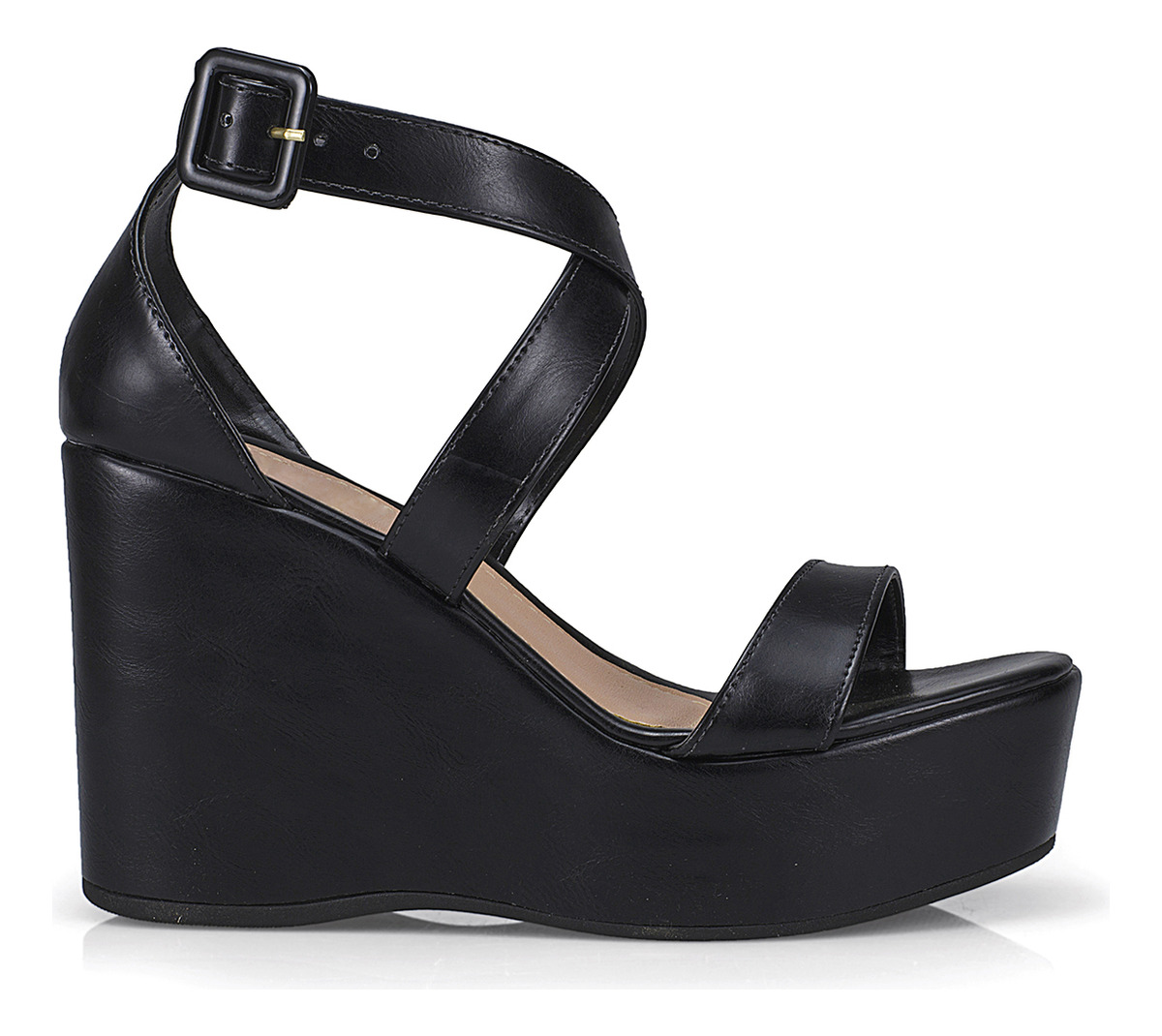 Sandália Feminina Anabela Fivela 2